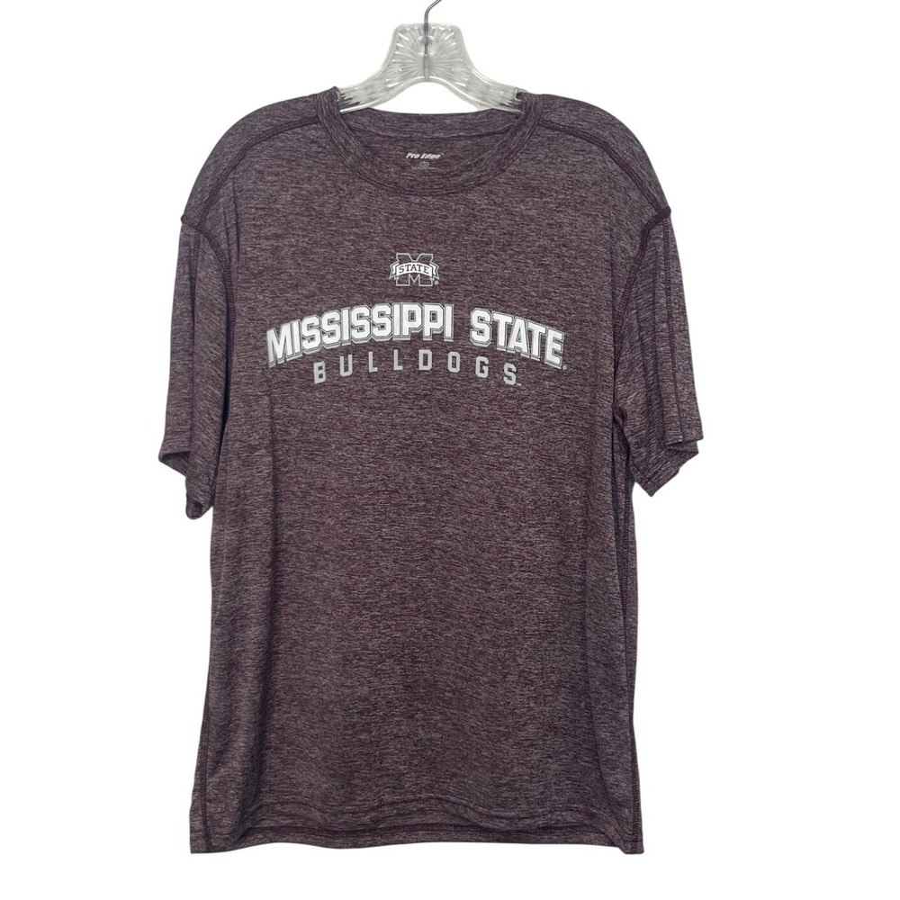 Pro Edge Mississippi State Bulldogs Tshirt Mens Large Maroon Activewear New WOT